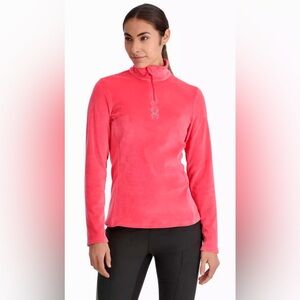 NWOT Spyder “Shimmer Bug” Coral Velour Fleece